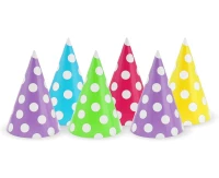 Paper hats, assorted designs, 6 pcs